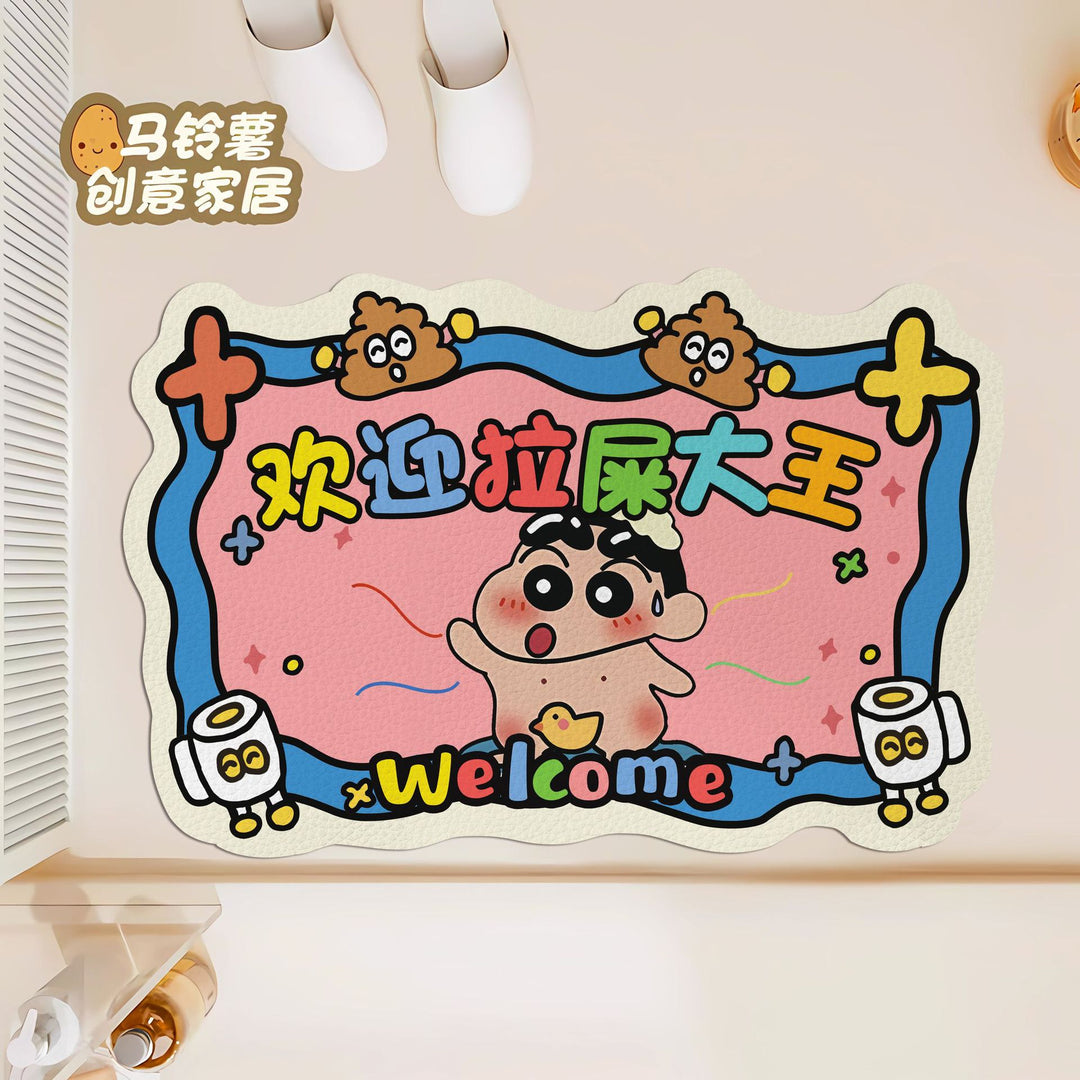 Cartoon-Themed Welcome Mat