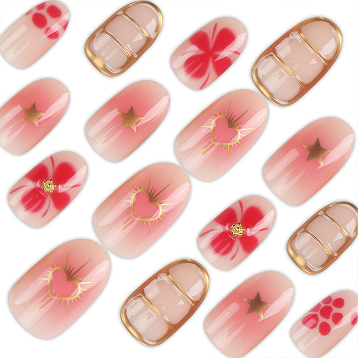 Floral Design Press-On Nail Art Set Bowlift