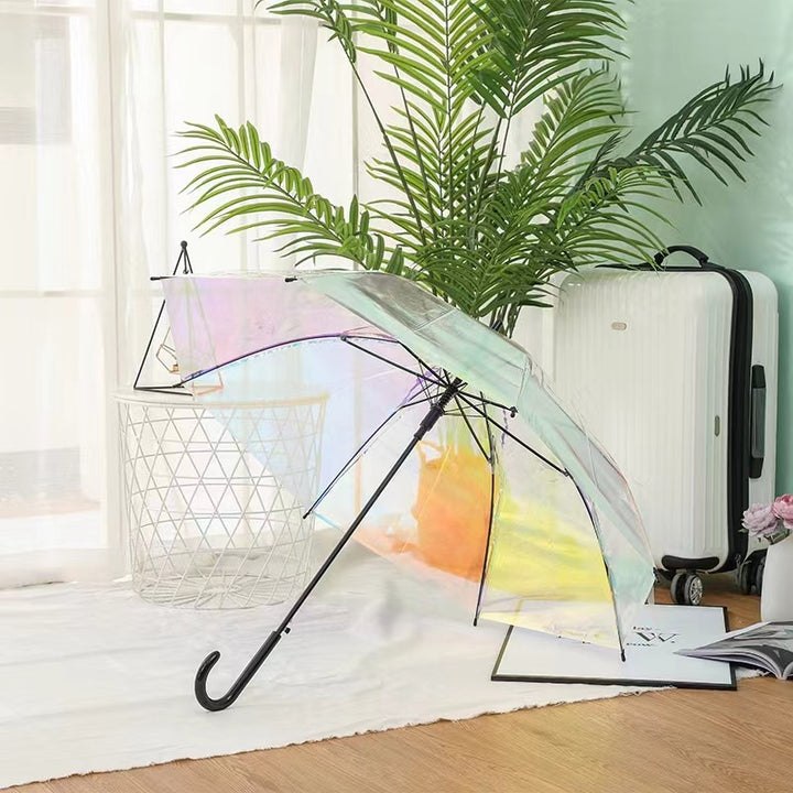 Ladies Rainbow Colored Umbrella Bowlift