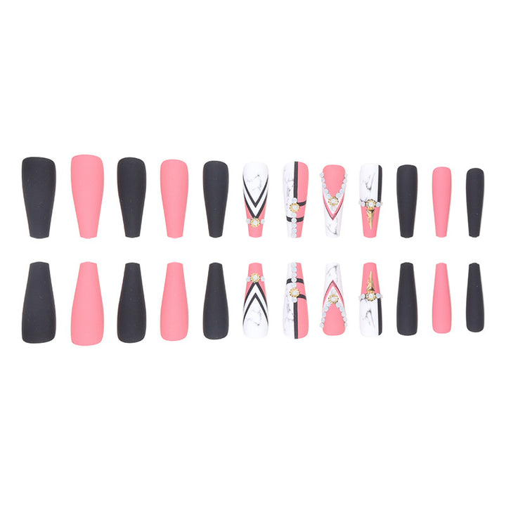 Glamorous Marble-Inspired Stiletto Nail Art Bowlift