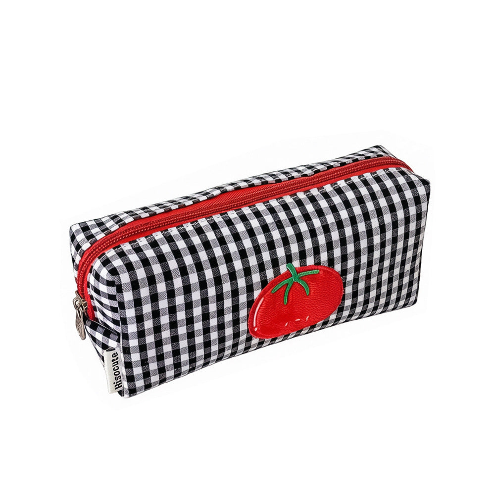 Cute Gingham Checkered Pencil Case Bowlift