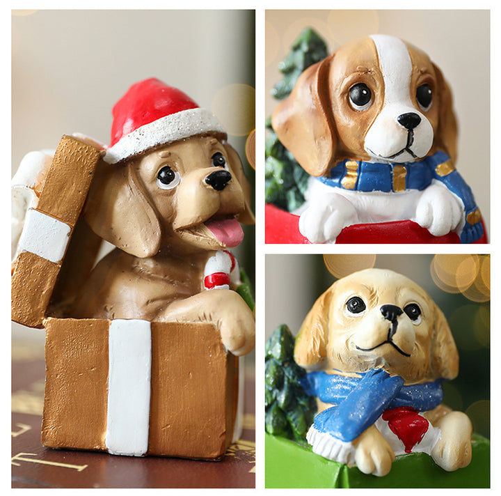 DIY Resin Puppy Christmas Window Ornament