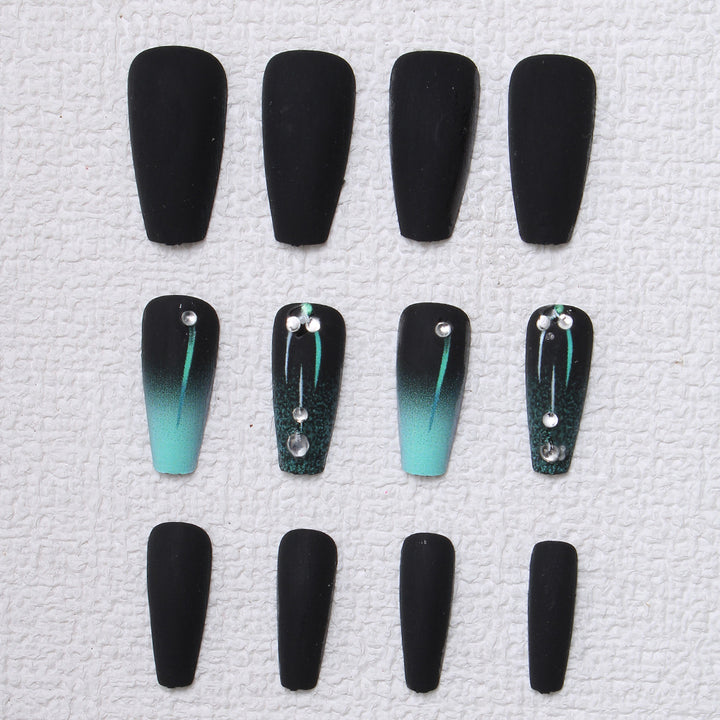 Matte Ombre Press-On Nail Design Bowlift