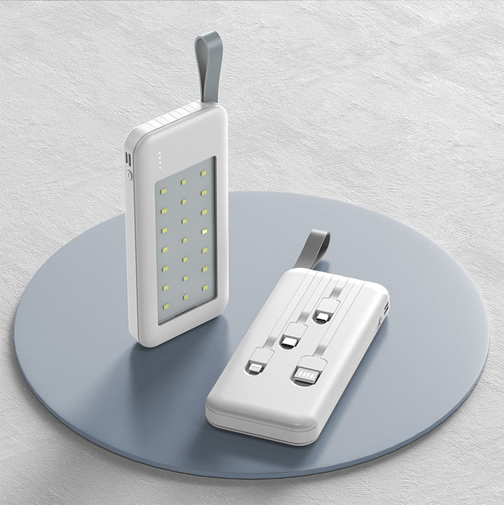 Portable power bank with integrated LED lamp and fast charging function Bowlift