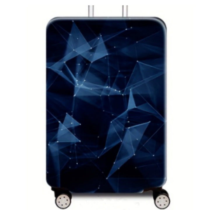 Women Hard Shell Travel Suitcase with Futuristic Network Design Bowlift