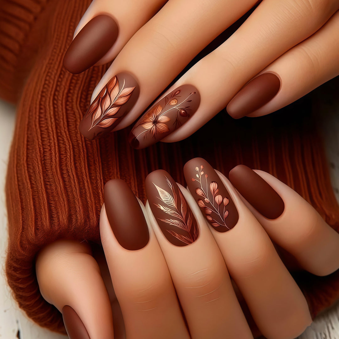 Artistic Nature-Inspired Nail Art Bowlift