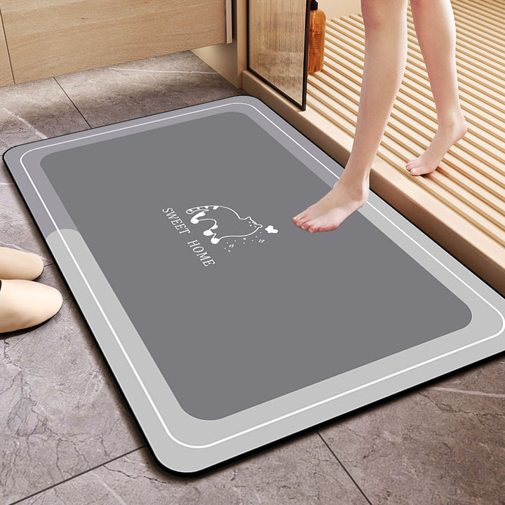 Absorbent Memory Foam Bathroom Mat Bowlift
