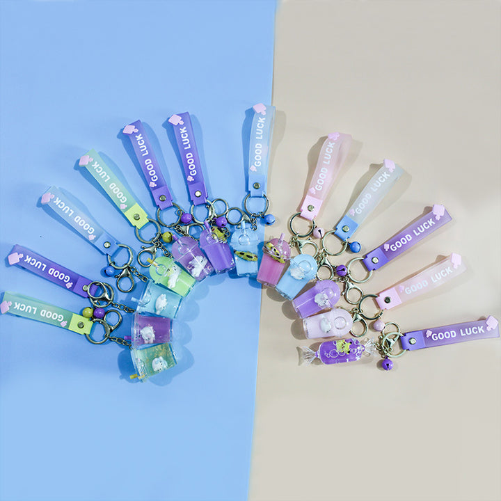 Unisex keychain with decorative cocktail design Bowlift
