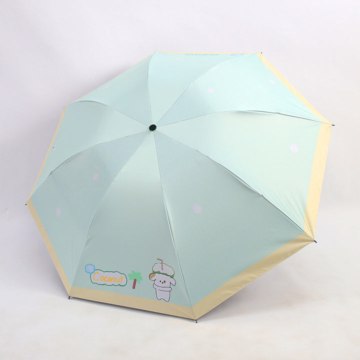 Ladies Folding Umbrella with Cute Design Bowlift
