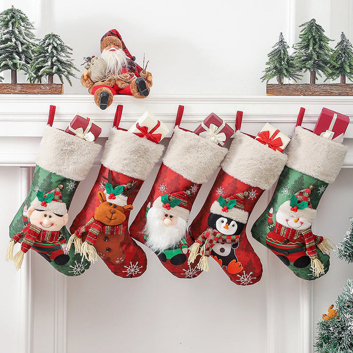 BowLift | Christmas Socks Gift Bag Christmas Tree Hanging Ornaments Candy Bag