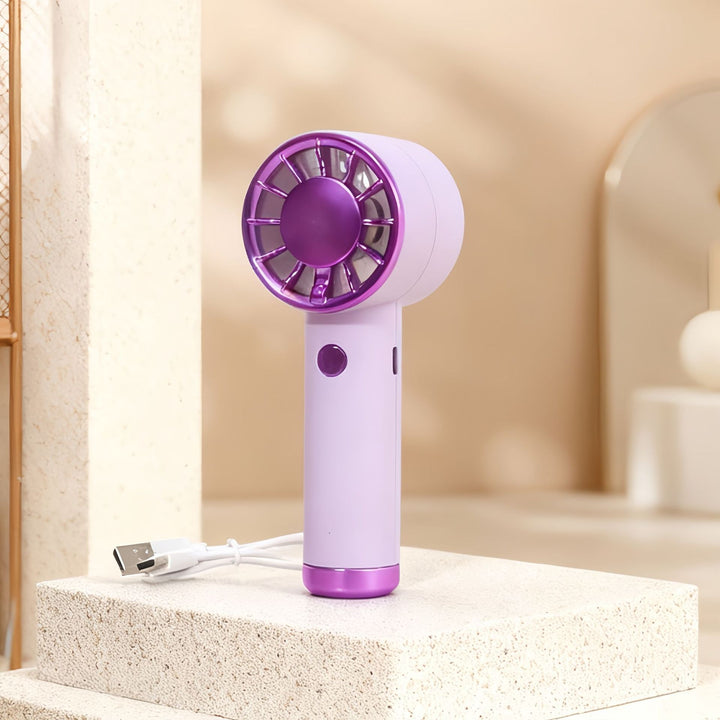 Ladies portable handheld fan with USB charging function and ergonomic design Bowlift