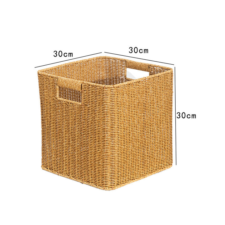 Rectangular storage basket with handwoven design Bowlift