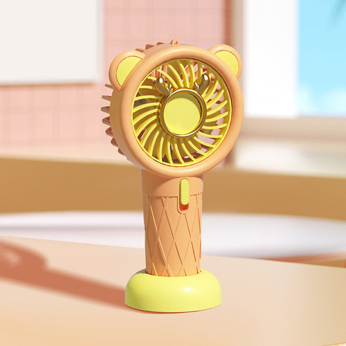 Women's Portable Mini Cooler Fan with Animal Motif Bowlift