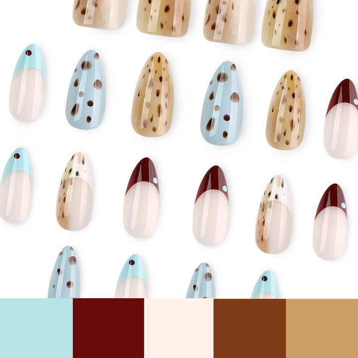 Artful stiletto nails with modern animal motif Bowlift