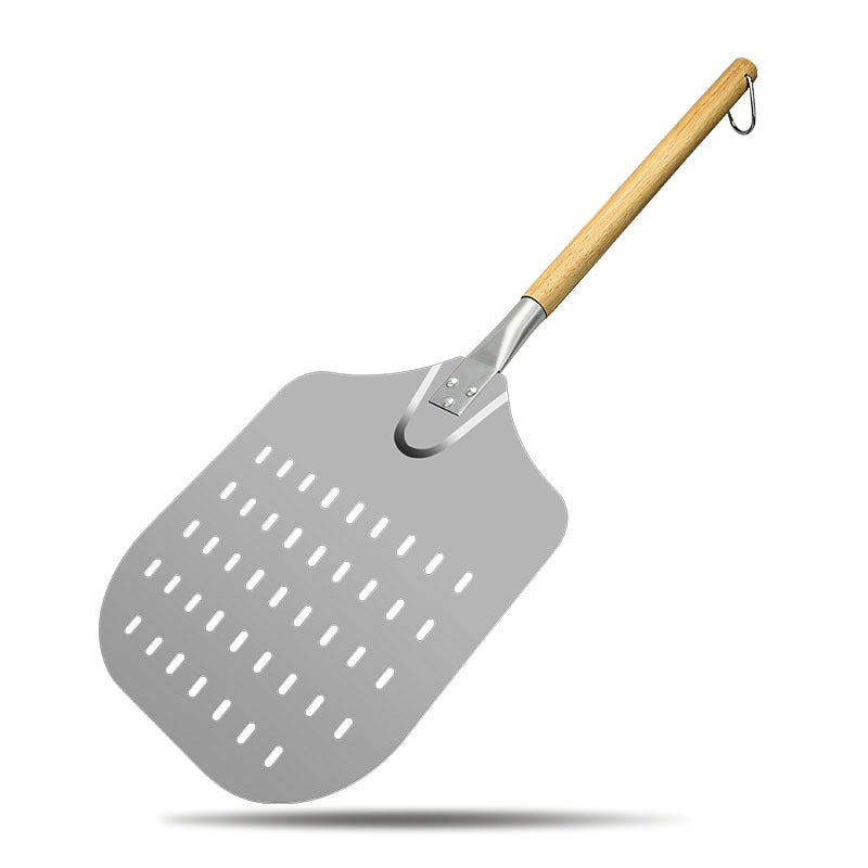 perforated long-handled wooden-handle pizza peel paddle Bowlift