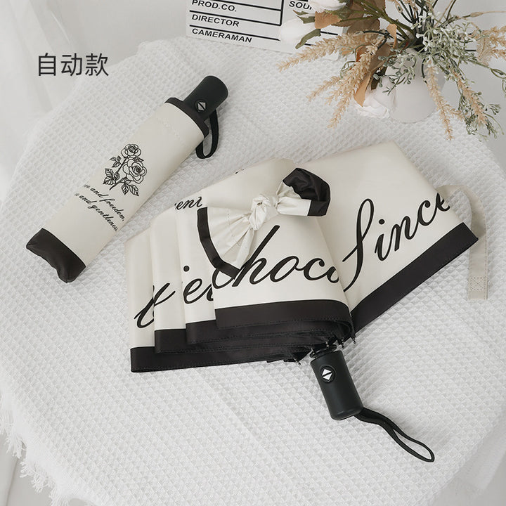 Ladies Foldable Windproof Umbrella with Floral Design Bowlift