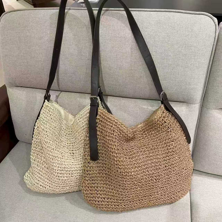 Hand-knotted shoulder bag made of natural materials Bowlift