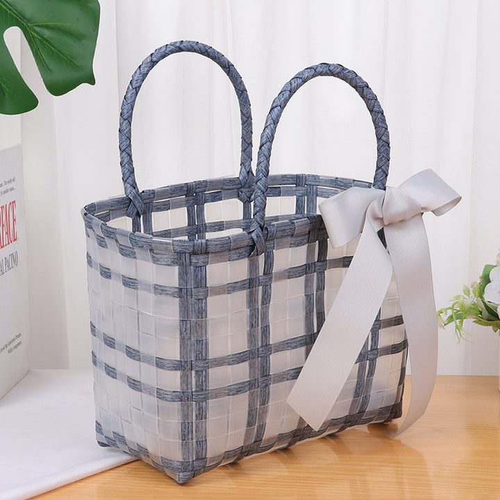 Stylish and spacious basket bag with bow accent Bowlift
