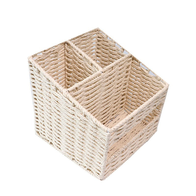 Ladies Storage Basket in Natural Woven Look Bowlift