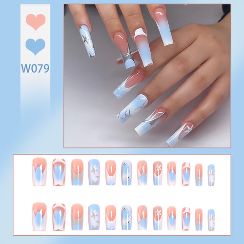 Artistic Nail Tips with Maritime Design Bowlift