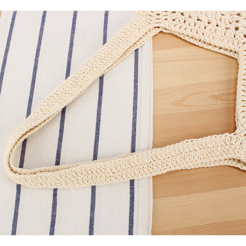 Handmade crochet tote bag with modern pattern Bowlift