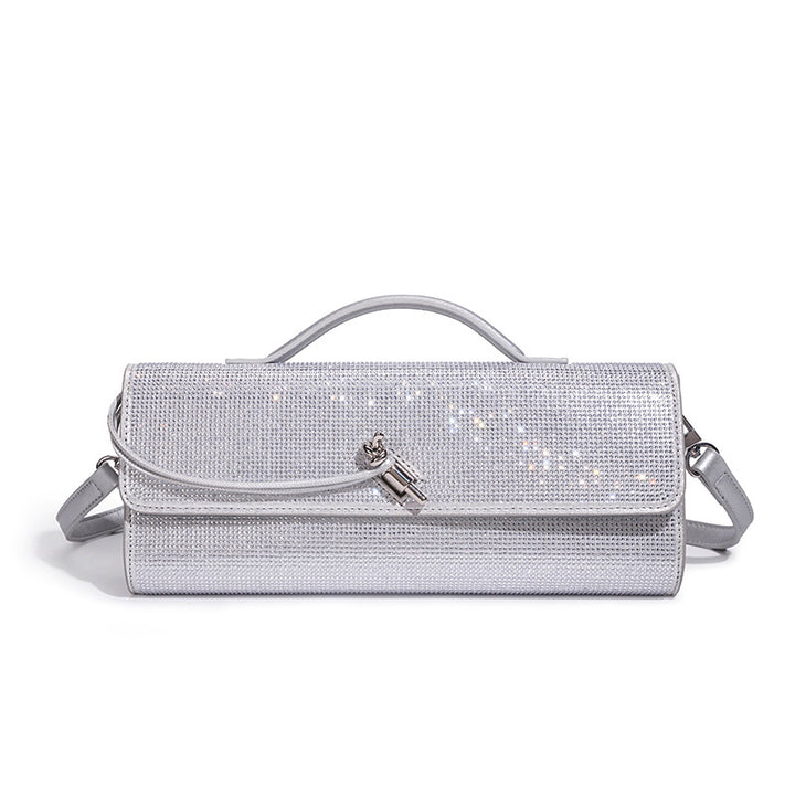 Elegant Rhinestone-Embellished Evening Clutch Bowlift