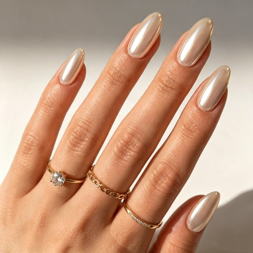 Artificial nails with high-gloss finish and elegant design Bowlift
