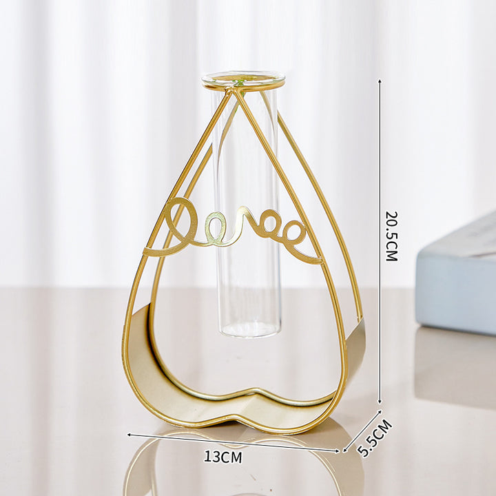 Decorative Heart-Shaped Glass Vase Stand