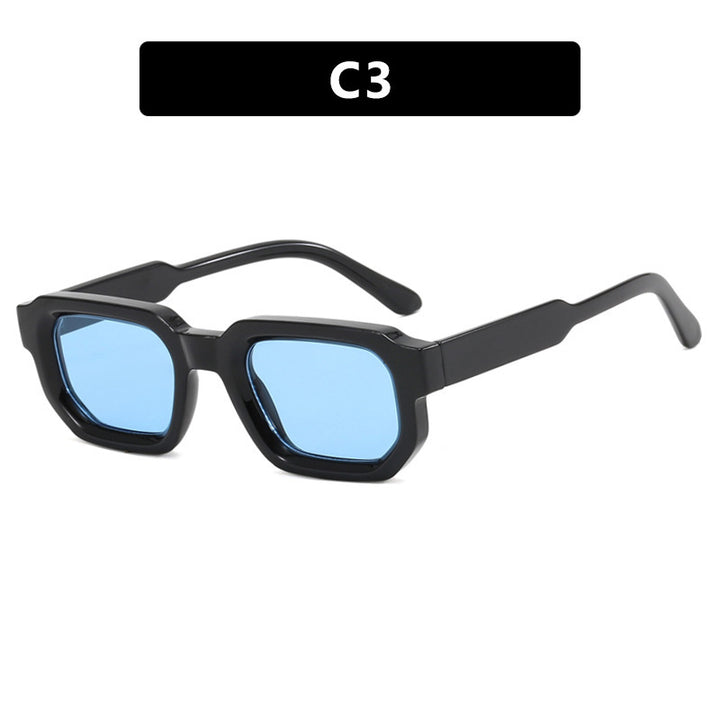 Women geometric sunglasses with fashionable high-gloss frame Bowlift
