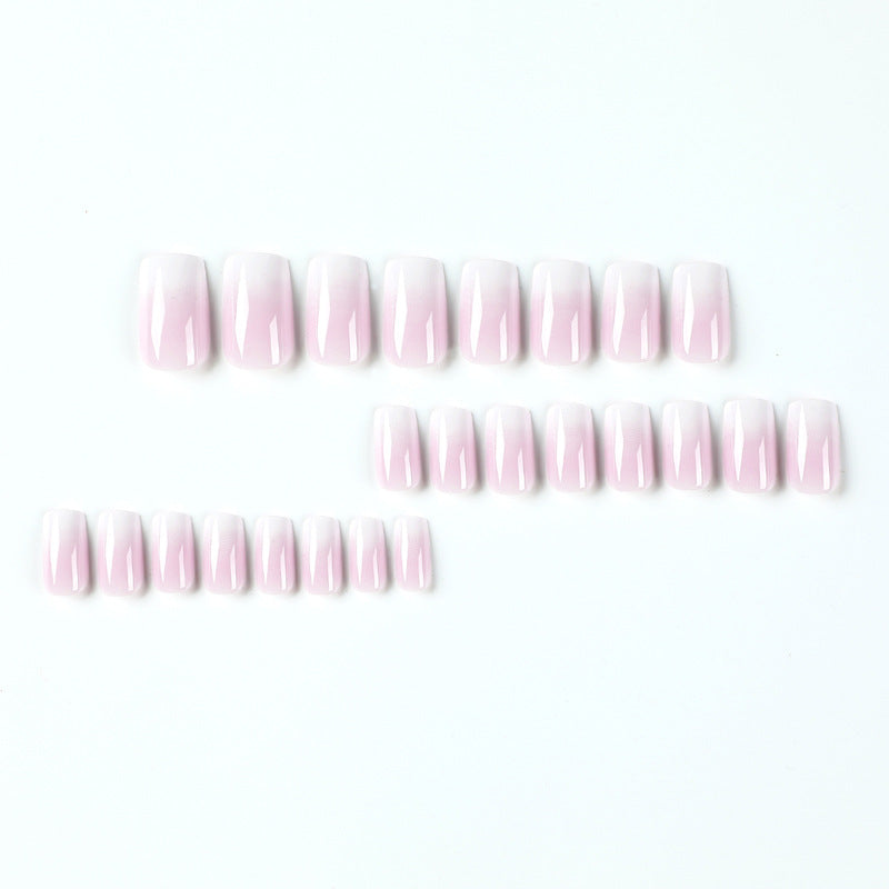 Artful Nail Extensions with Ombre Design Bowlift