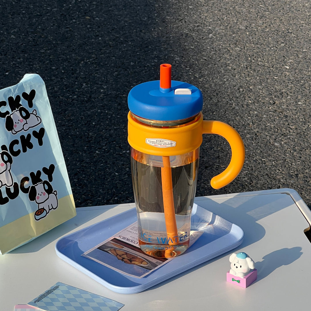 Women's Multifunctional Coffee Mug with Straw Bowlift