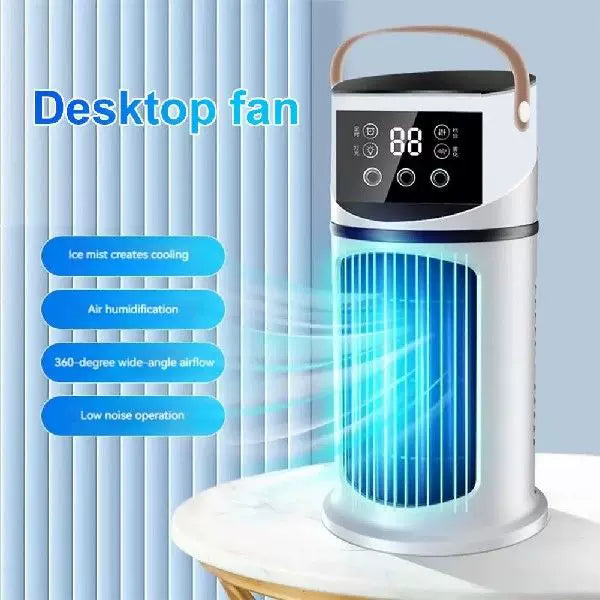 Unisex universal size portable tower evaporative air cooler with LED touch display programmable thermostat and ergonomic carrying handle Bowlift