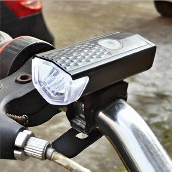 USB Rechargeable LED Bicycle Front and Rear Light Set with Quick Release Mounts Bowlift