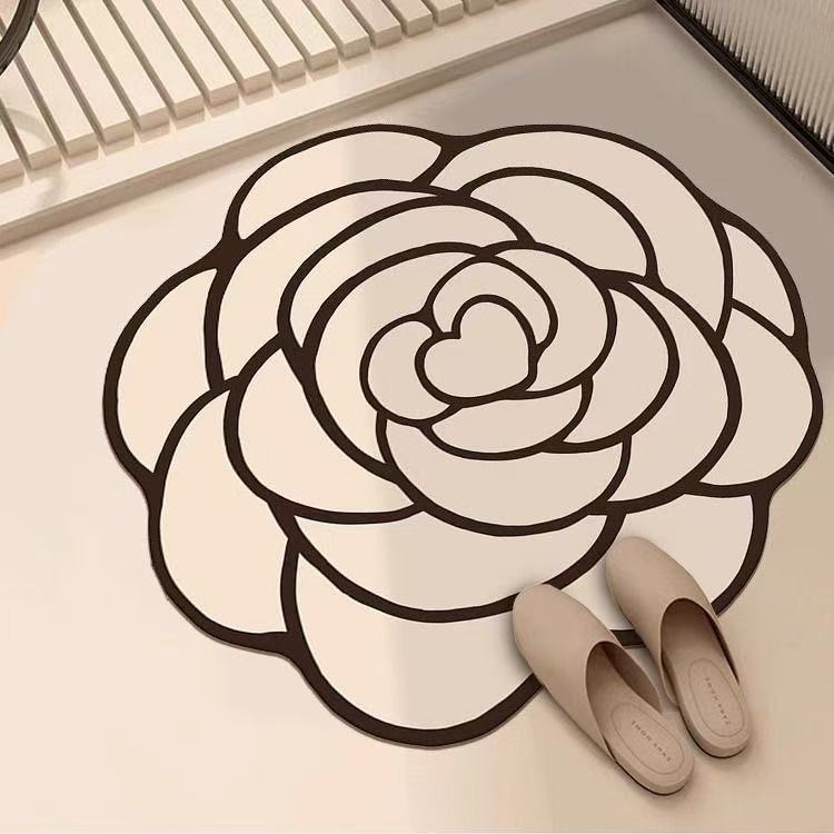 Floral Shape Area Mat
