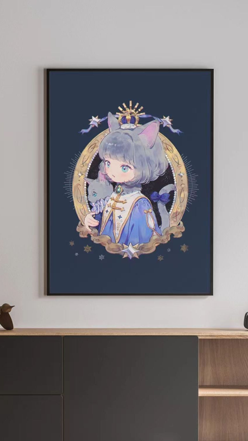 Illustrated Fantasy Character Canvas Art Print Bowlift