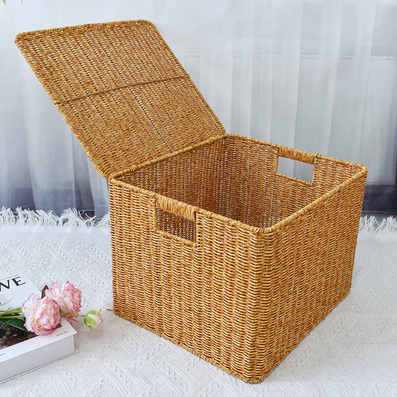 Woven Storage Cube with Lid Bowlift