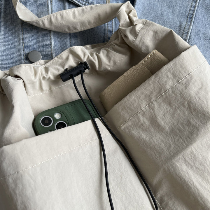 Trendy Drawstring Shoulder Bag Bowlift