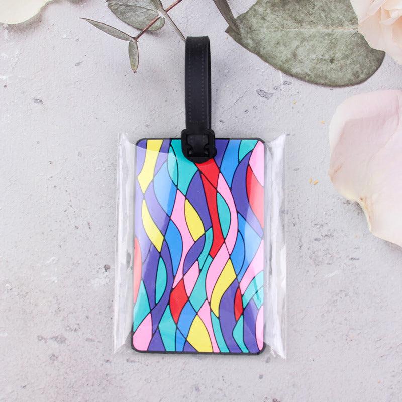Geometric Pattern Luggage Tag Bowlift