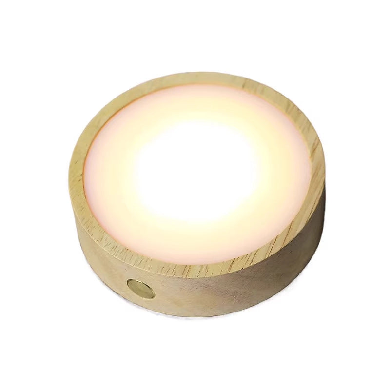 Round wooden rechargeable ambient base Bowlift
