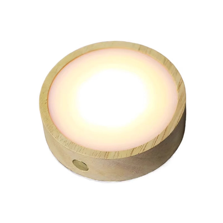Round wooden rechargeable ambient base Bowlift