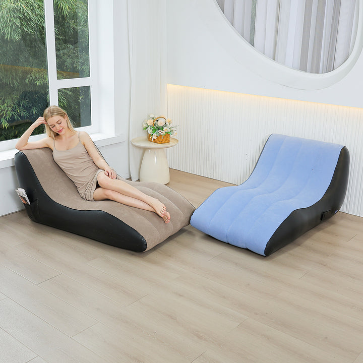 Women Comfortable Inflatable Relax Lounge Chair with Ergonomic Backrest Bowlift