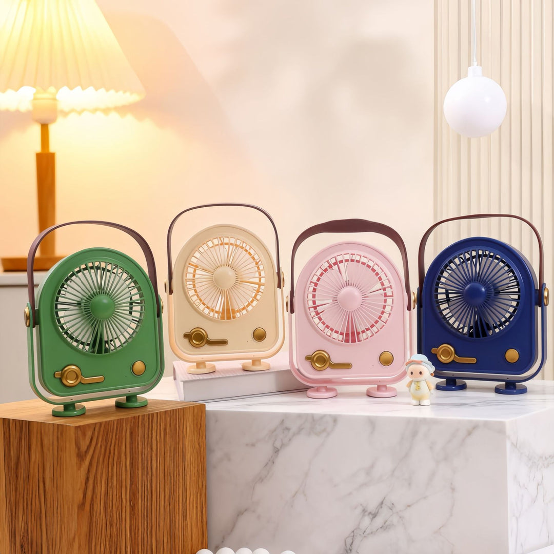 Ladies Portable Retro Fan Bowlift