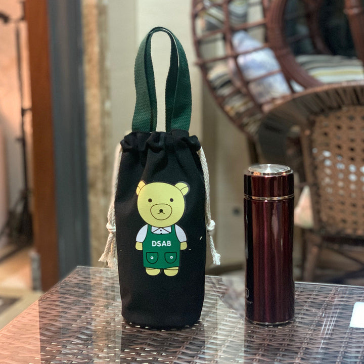 Kids' Cute Bear-Themed Water Bottle Sleeve Bowlift