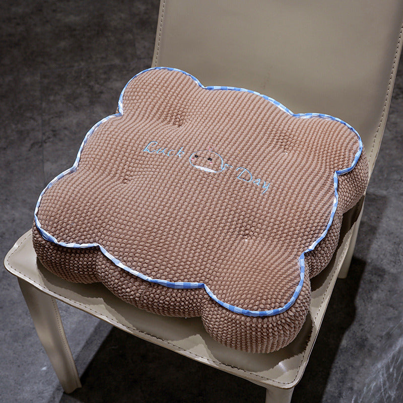 Plush seat cushion with flower pattern Bowlift