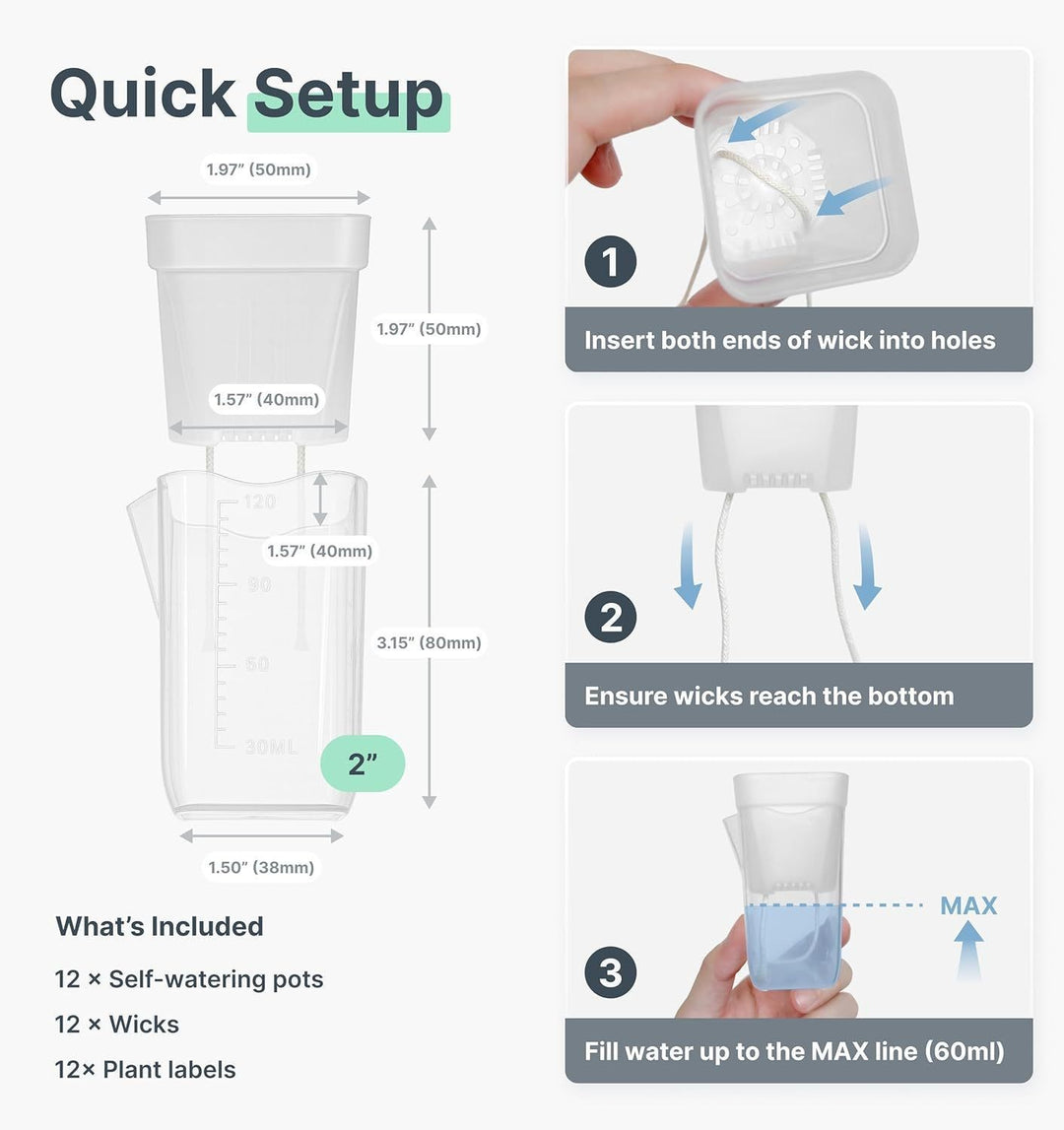 Self-Watering Seed Starter Pot System Bowlift