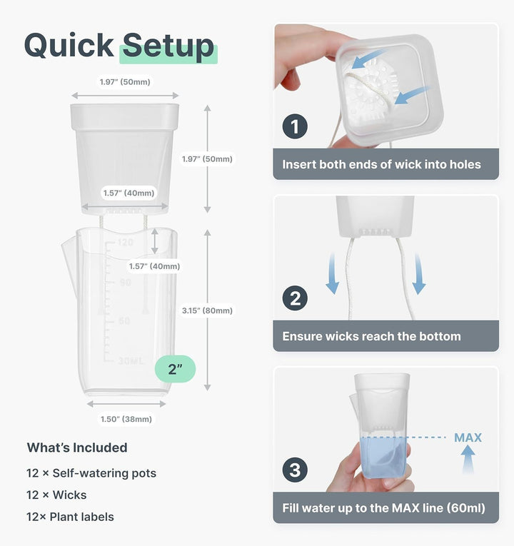 Self-Watering Seed Starter Pot System Bowlift