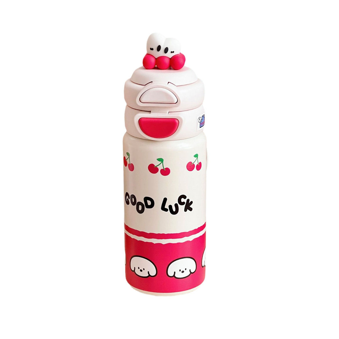Women's water bottle with innovative lid Bowlift