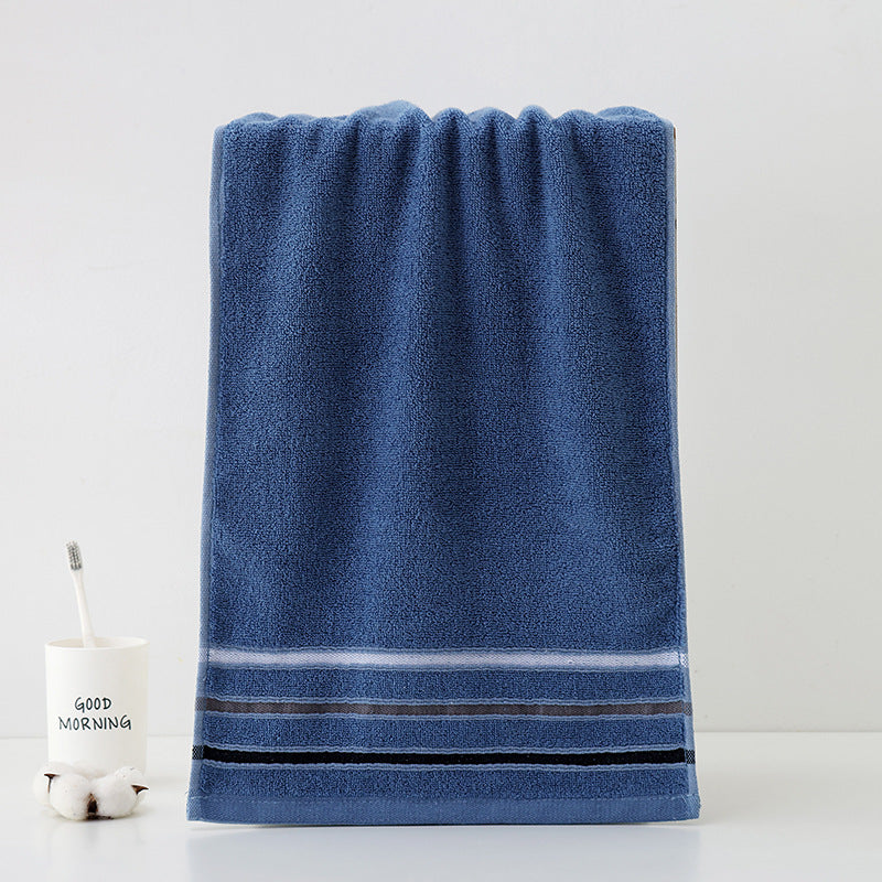 High-Quality Terry Bath Towel With Elegant Stripe Border Bowlift