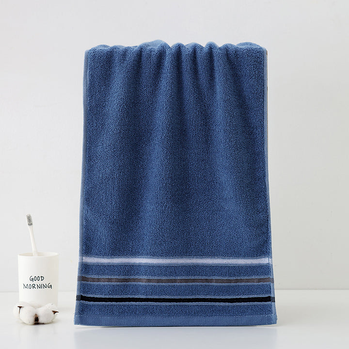 High-Quality Terry Bath Towel With Elegant Stripe Border Bowlift