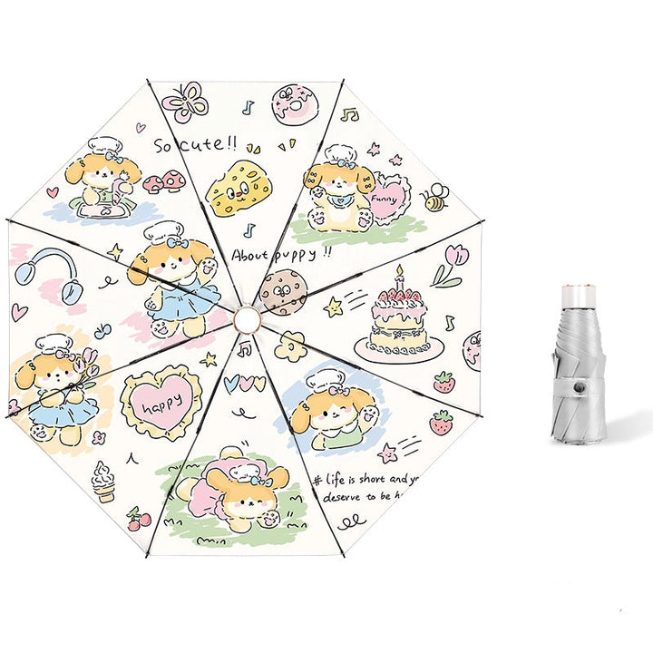 Women's compact umbrella with unique design Bowlift